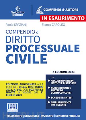 spaziani paolo; caroleo franco - compendio di diritto processuale civile