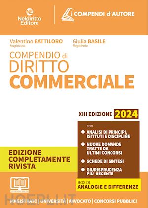 battiloro valentino; battiloro alessio - compendio di diritto commerciale