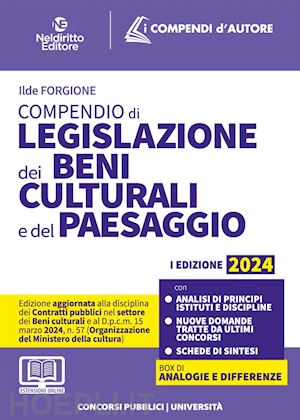 forgione ilde - compendio di legislazione dei beni culturali e del paesaggio 2024