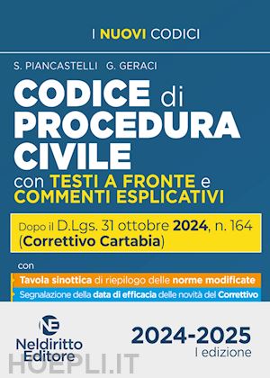 pianacastelli s.; geraci g. - codice di procedura civile