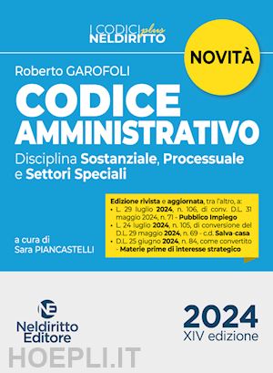 garofoli roberto; piancastelli s. (curatore) - codice amministrativo