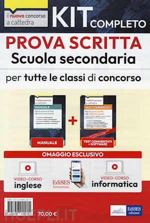  - kit completo prova scritta scuola secondaria. teoria e test per la prova scritta