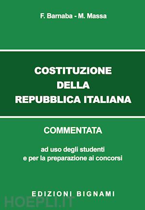 barnaba f.; massa m. - costituzione della repubblica italiana