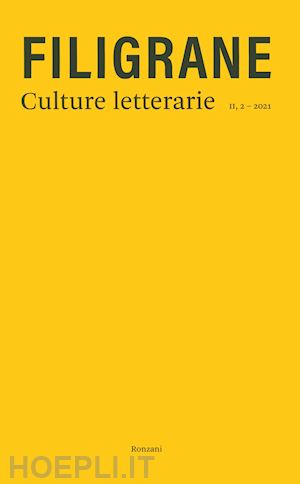 aa.vv. - filigrane. culture letterarie (2021). vol. 2: forme e materie del libro