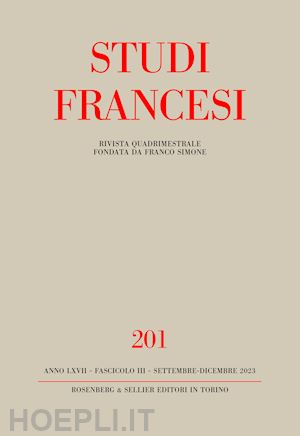  - studi francesi (2023). vol. 201