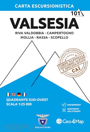 101 valsesia sudovest - valsesia sud-ovest. riva valdobbia, campertogno, mollia, rassa, scopello 1:25.00