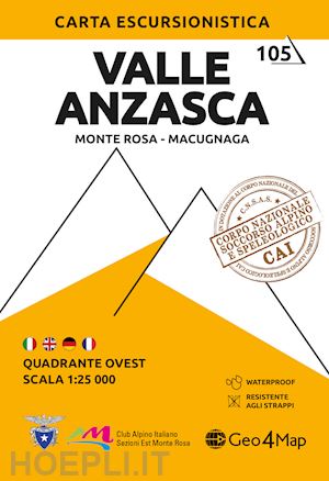 aa.vv. - valle anzasca - monte rosa macugnaga 1:25.000