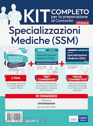 frusone f. (curatore); pasculli m. (curatore); puliani g. (curatore) - specializzazioni mediche (ssm) - kit completo 4 volumi