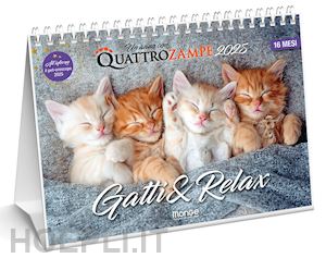  - gatti & relax. calendario da tavolo 16 mesi